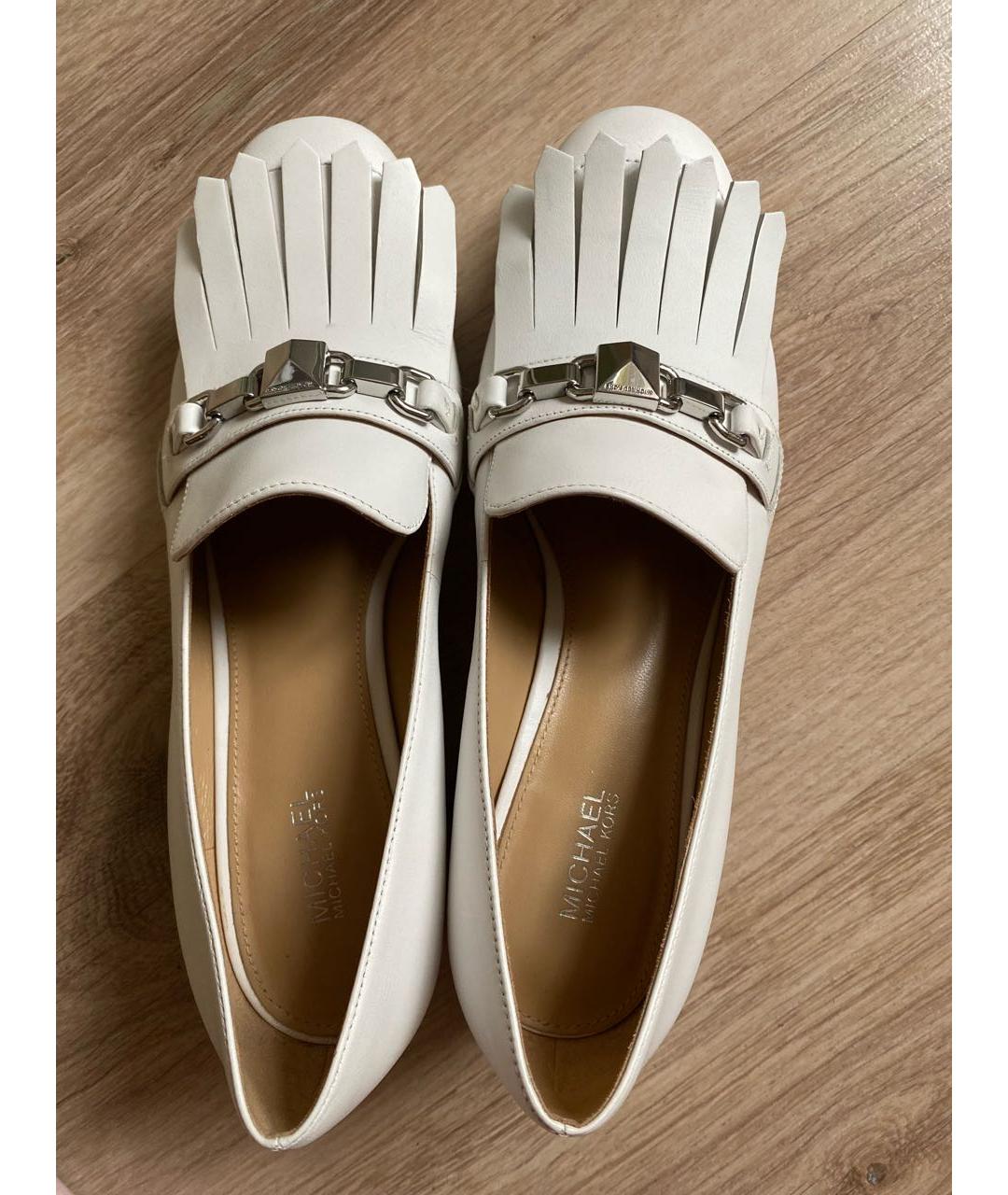 MICHAEL KORS Белые кожаные туфли, фото 3
