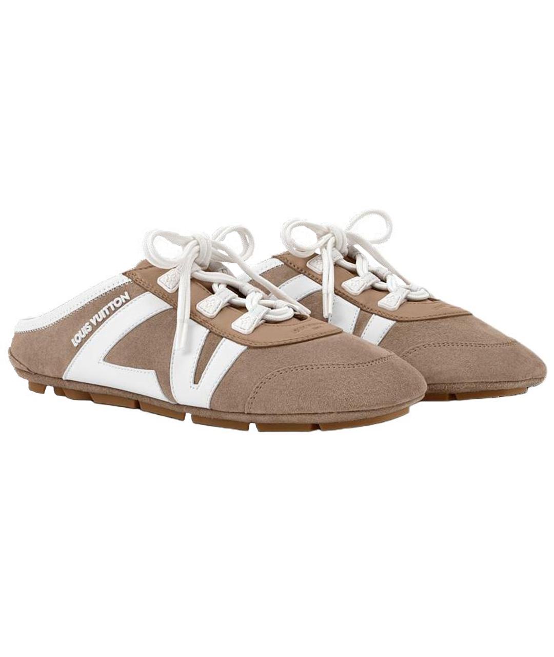 LOUIS VUITTON Коричневые мюли, фото 3
