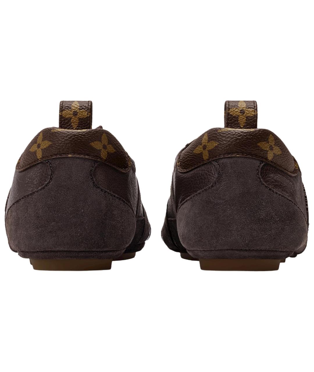 LOUIS VUITTON Коричневые замшевые кроссовки, фото 5