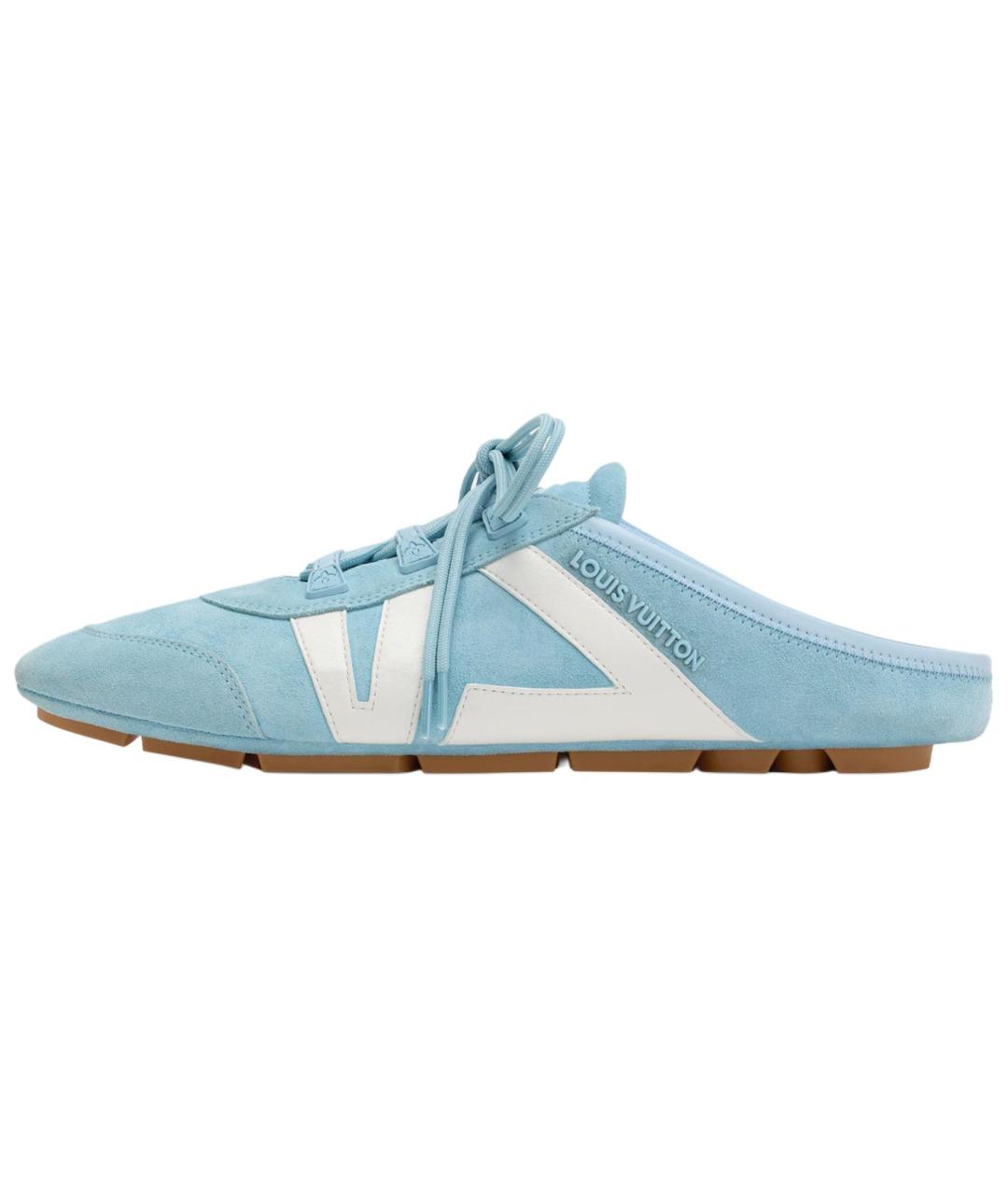 LOUIS VUITTON Синие мюли, фото 2