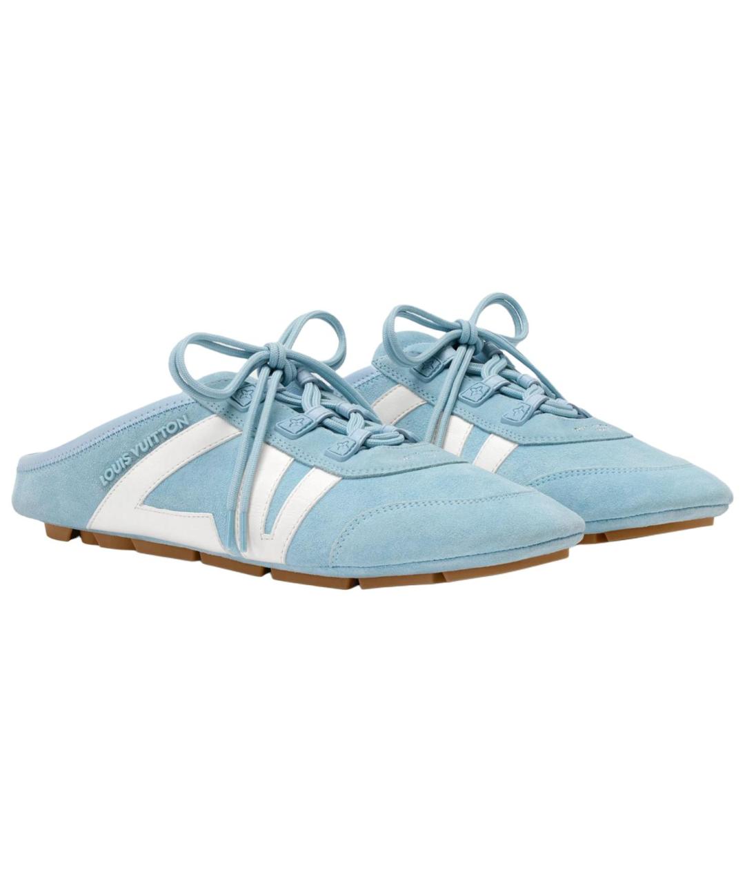 LOUIS VUITTON Синие мюли, фото 3