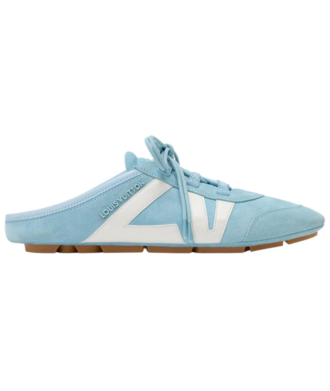 LOUIS VUITTON Синие мюли, фото 1