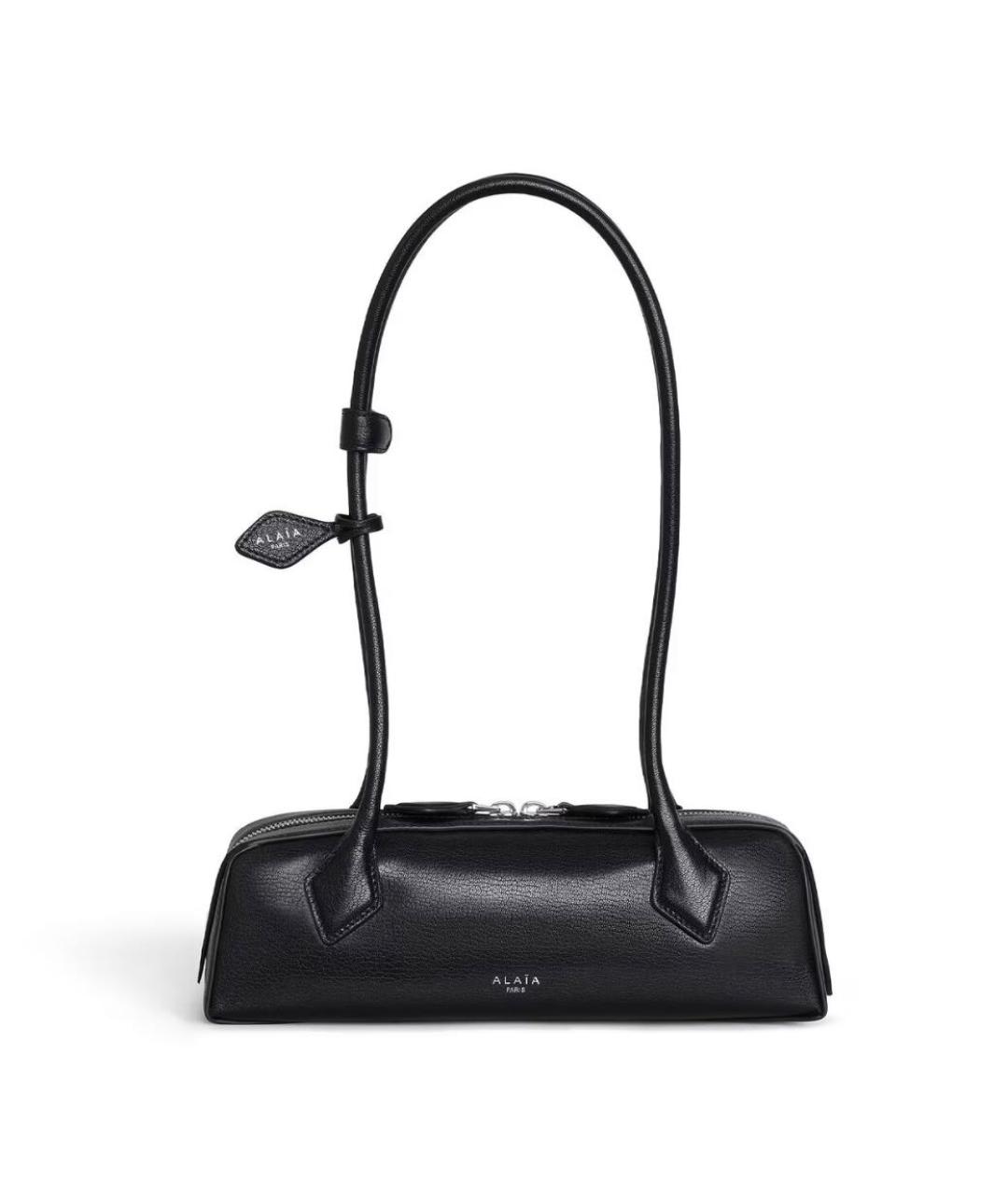 ALAIA Черная кожаная сумка с короткими ручками, фото 1