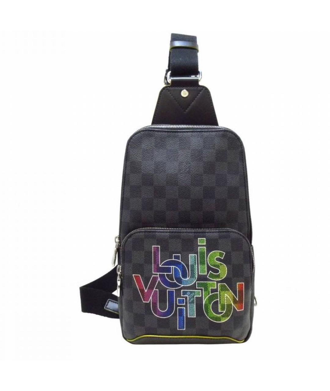 LOUIS VUITTON Антрацитовая сумка через плечо, фото 9