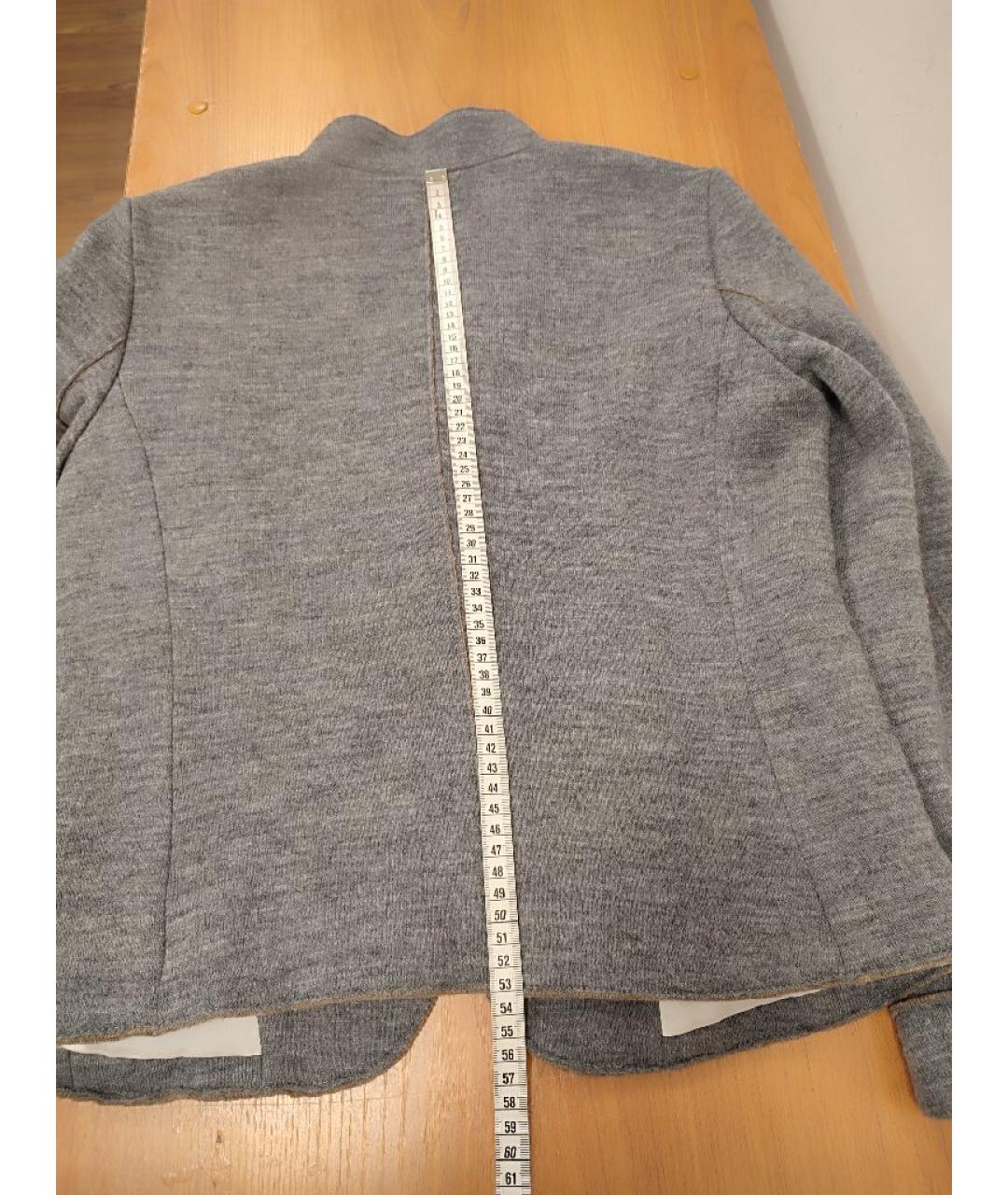 BOGNER Серый шерстяной жакет/пиджак, фото 9