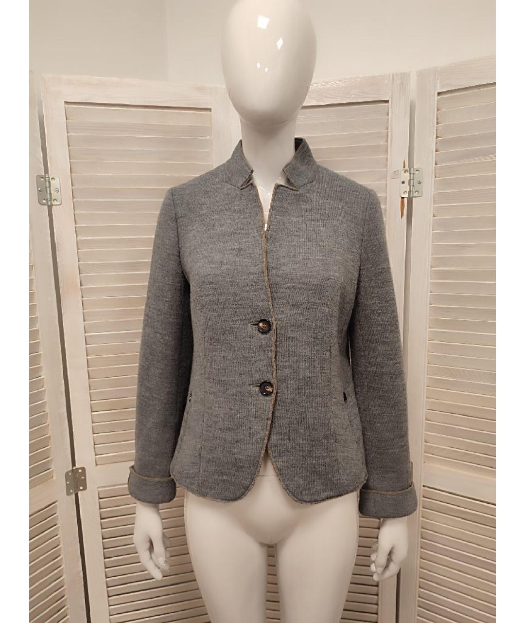 BOGNER Серый шерстяной жакет/пиджак, фото 10