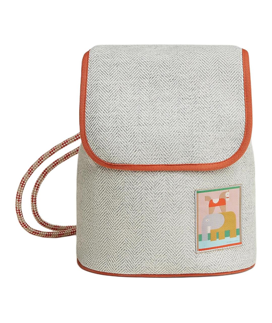 HERMES Серый шерстяной рюкзак, фото 1