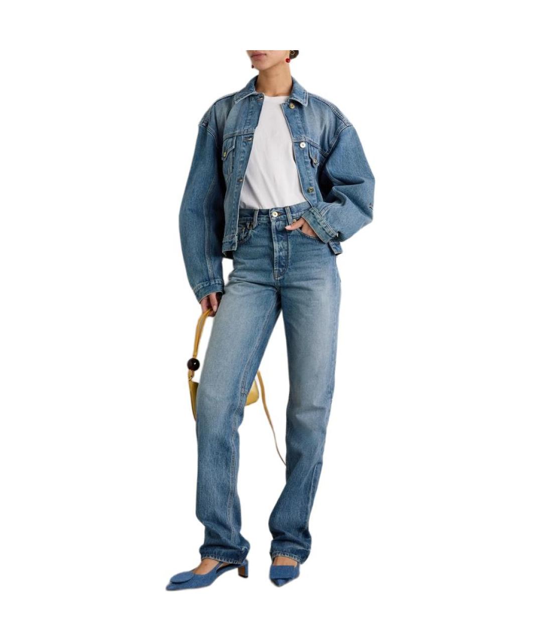 JACQUEMUS Синие прямые джинсы, фото 2