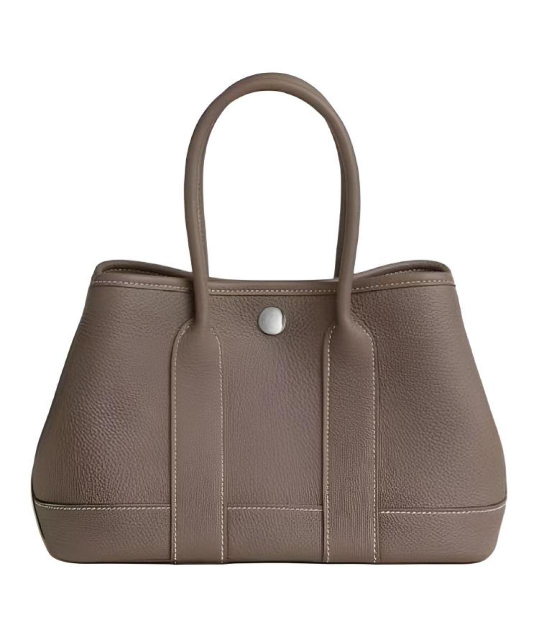 HERMES Серая кожаная сумка через плечо, фото 1