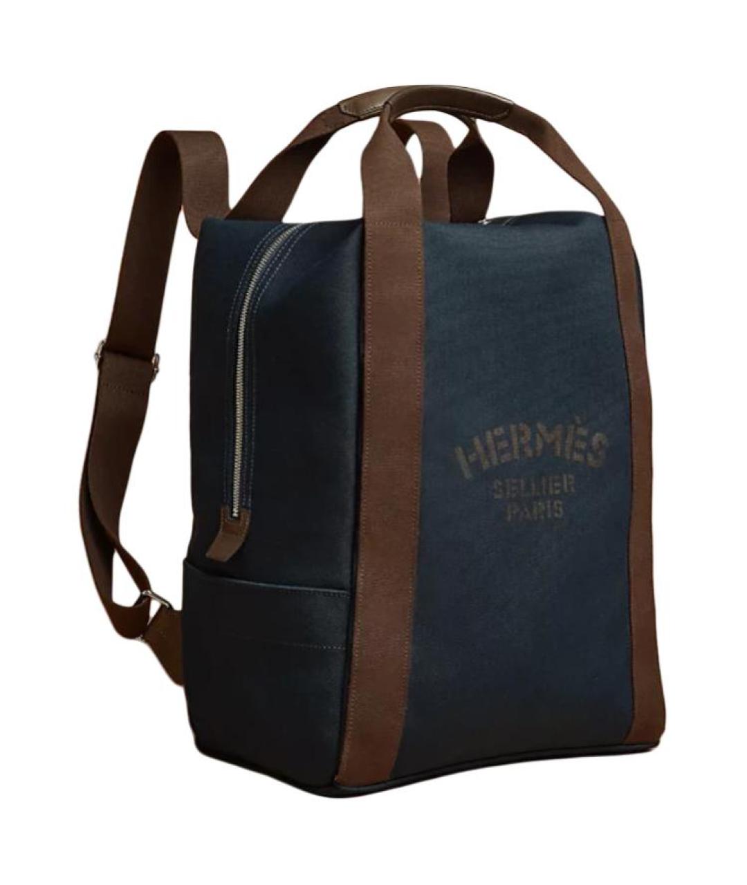 HERMES Синий рюкзак, фото 3