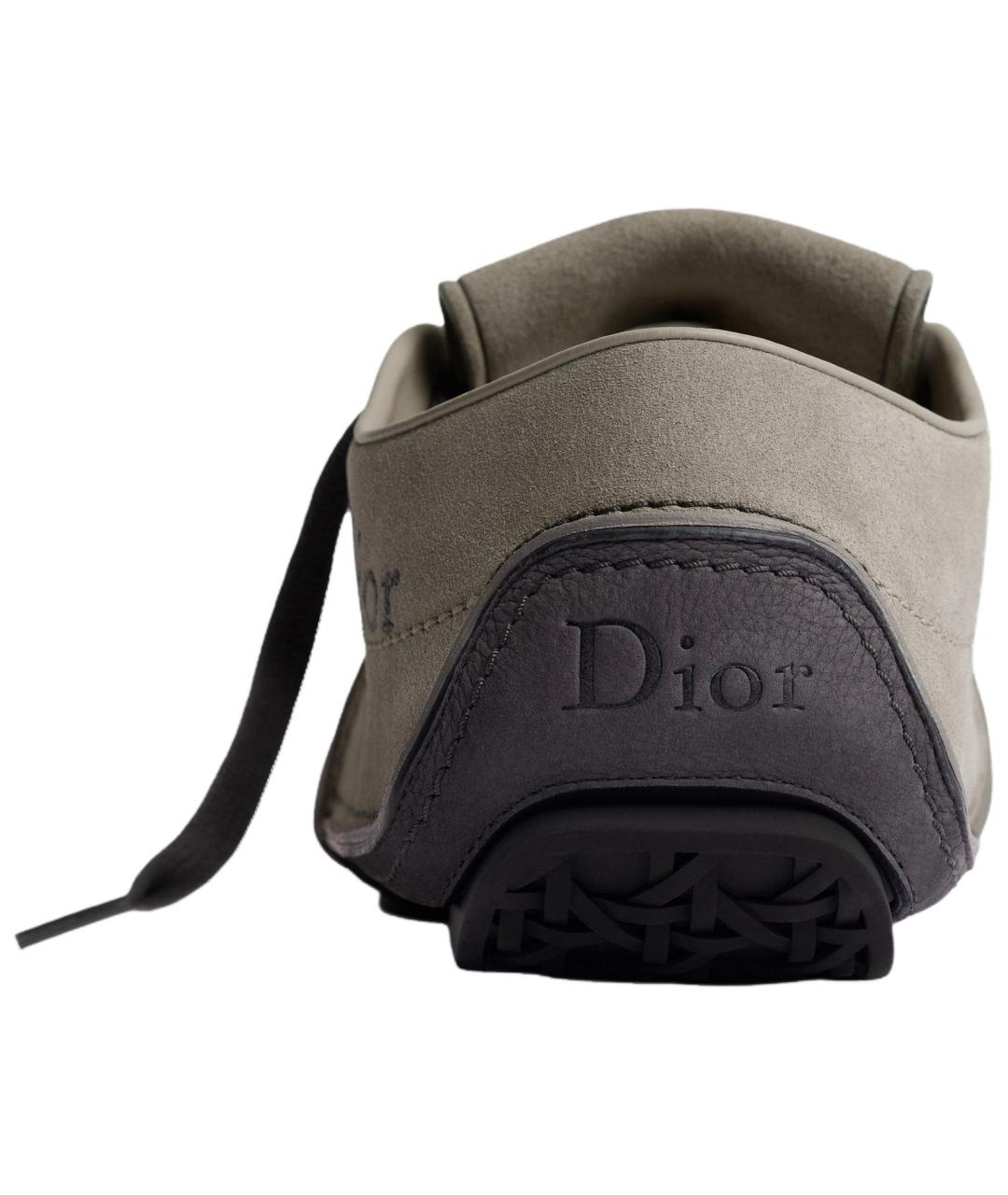 CHRISTIAN DIOR Серые кожаные туфли, фото 4