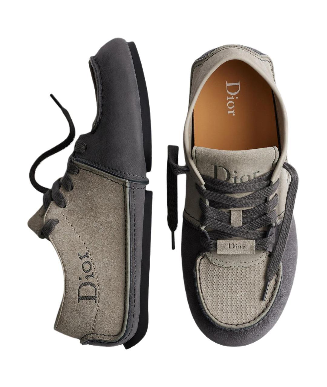 CHRISTIAN DIOR Серые кожаные туфли, фото 3