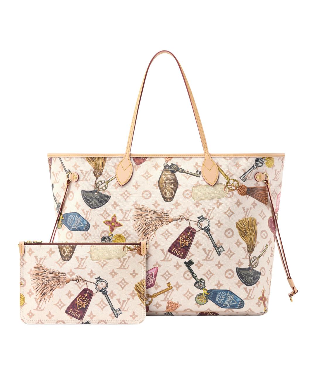 LOUIS VUITTON Бежевая сумка через плечо из канвы, фото 2