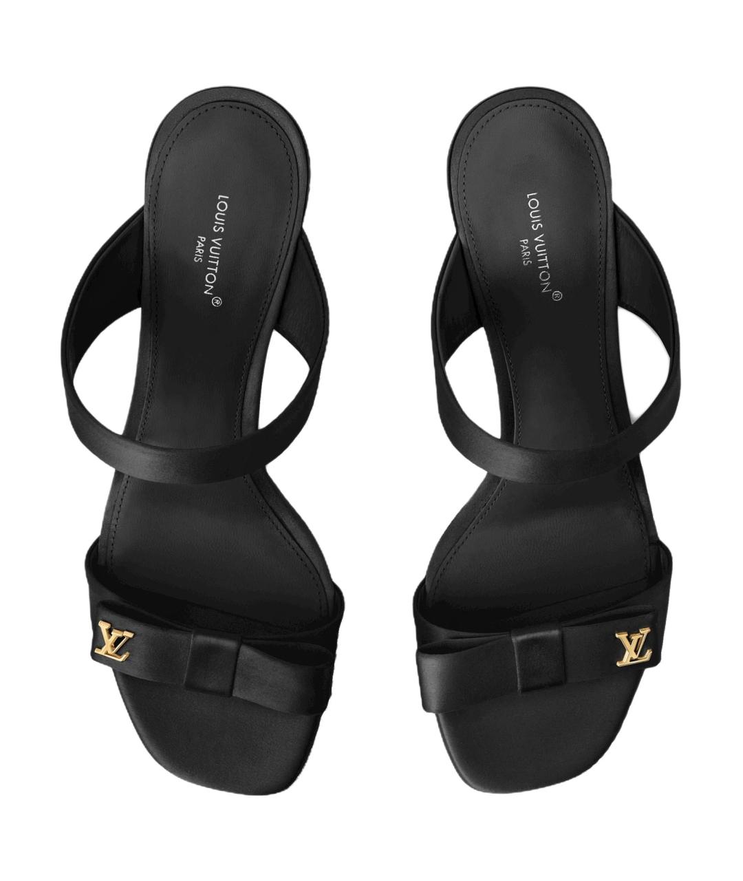 LOUIS VUITTON Черные босоножки, фото 4