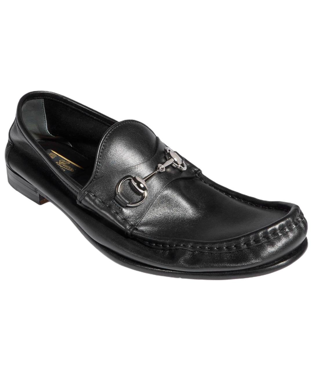 GUCCI Черные кожаные туфли, фото 3