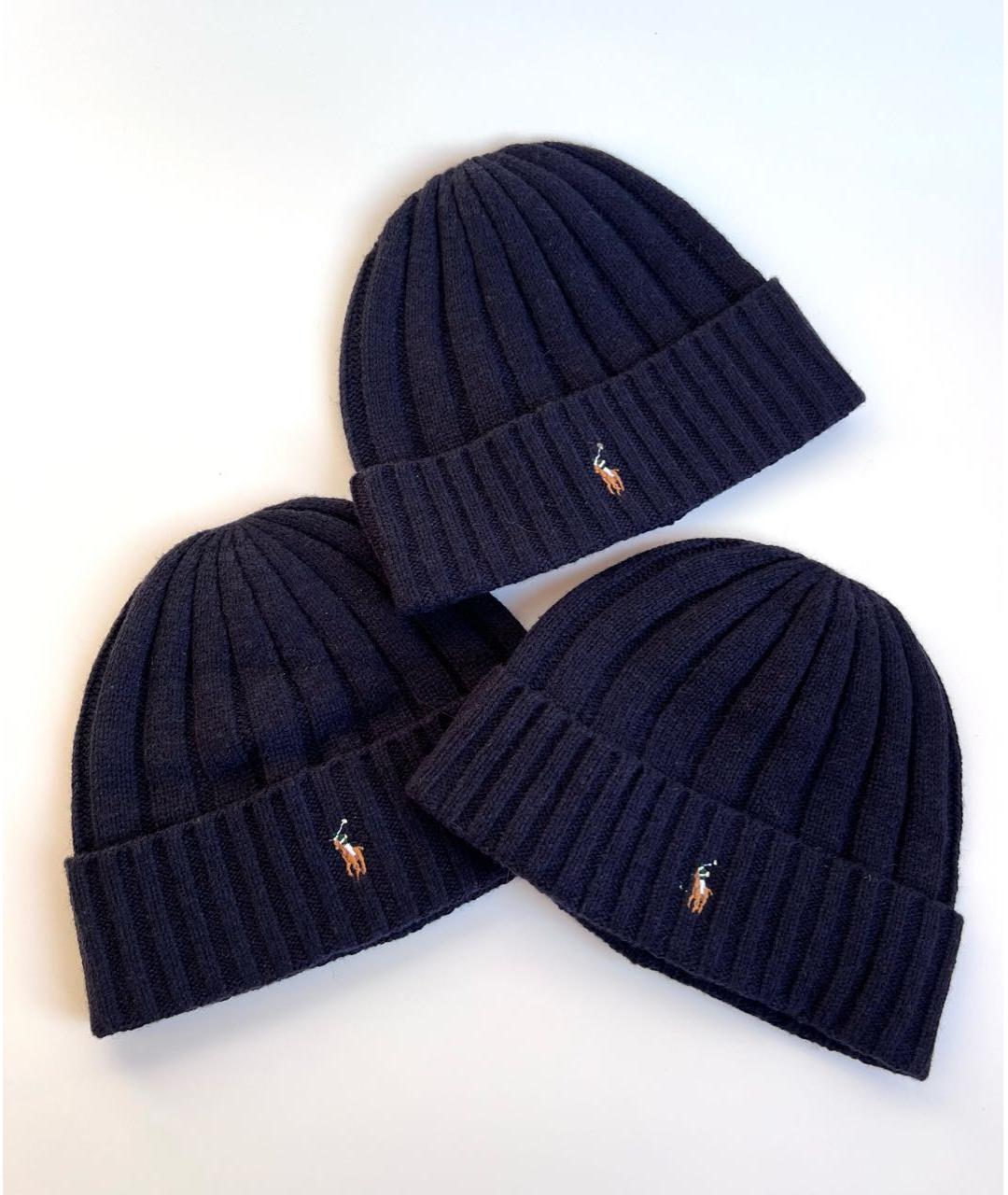 POLO RALPH LAUREN Темно-синяя шерстяная шапка, фото 8