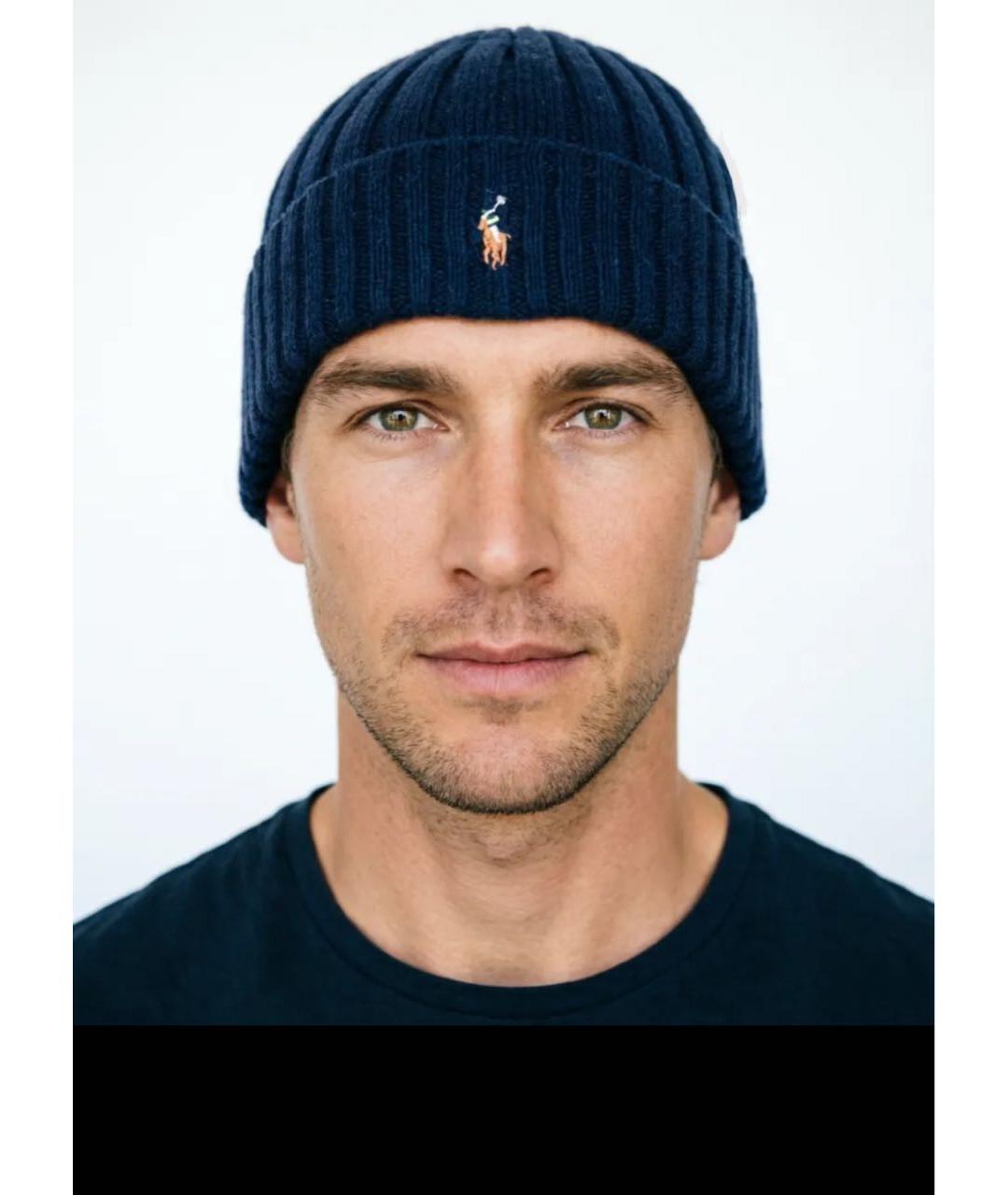 POLO RALPH LAUREN Темно-синяя шерстяная шапка, фото 7