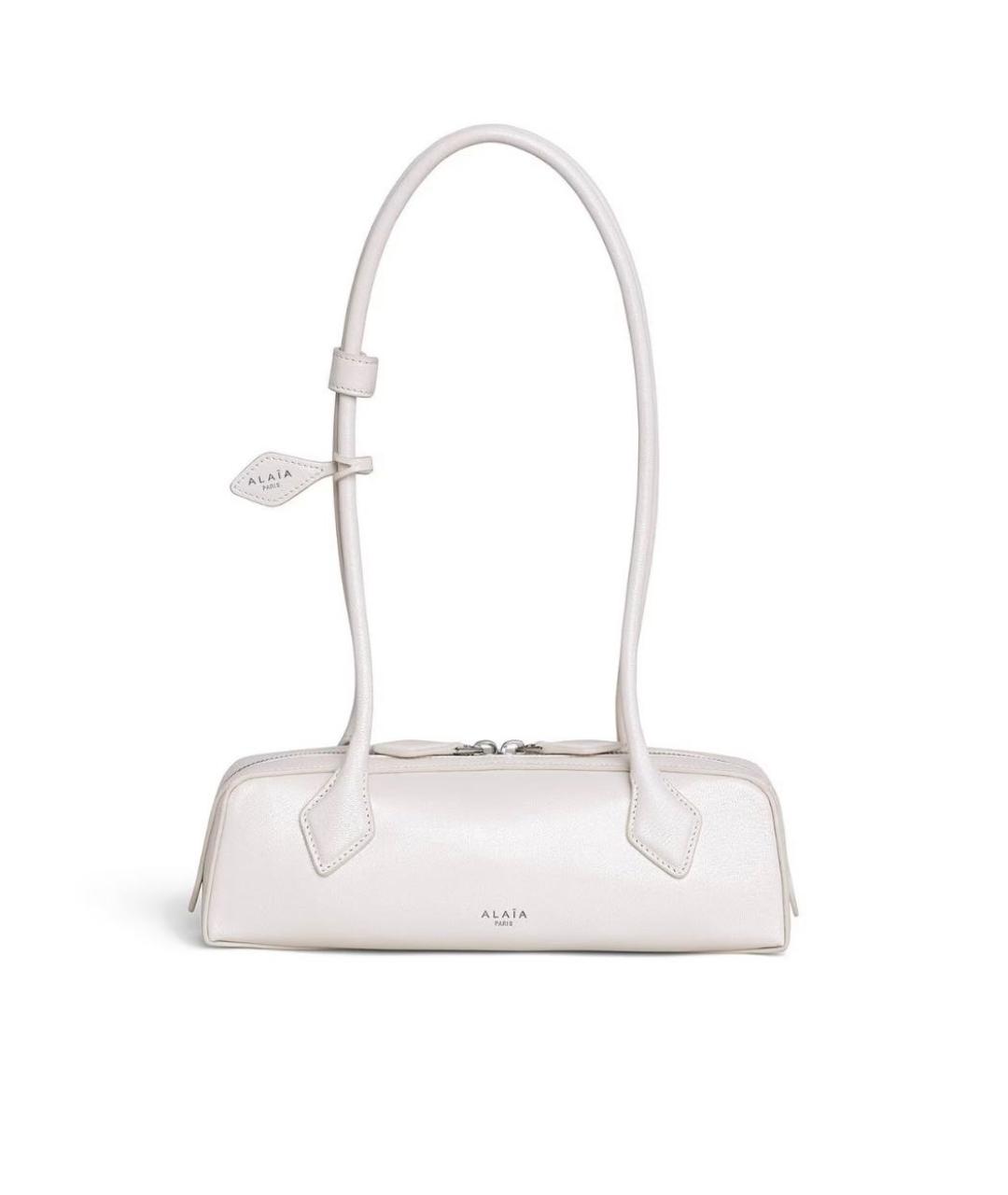 ALAIA Белая кожаная сумка с короткими ручками, фото 1
