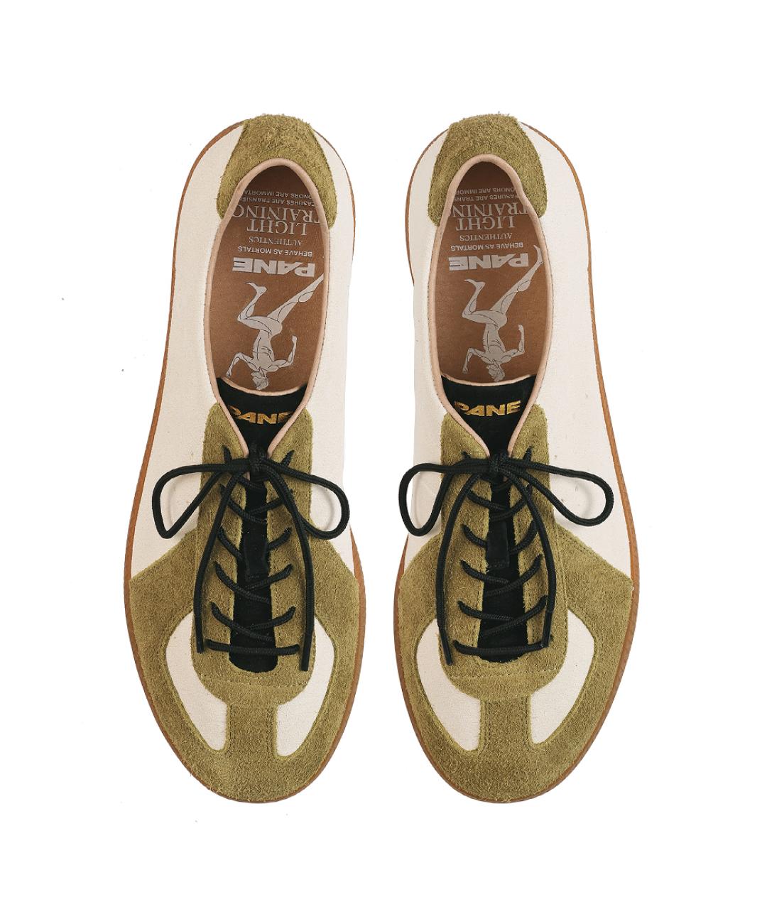 PANE Бежевые кожаные кеды, фото 4