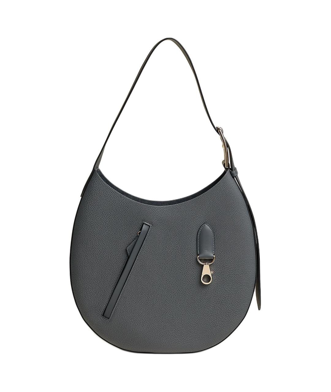 HERMES Серая кожаная сумка через плечо, фото 1