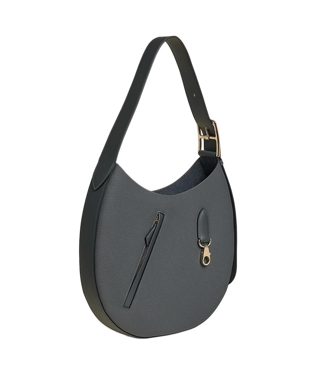 HERMES Серая кожаная сумка через плечо, фото 2