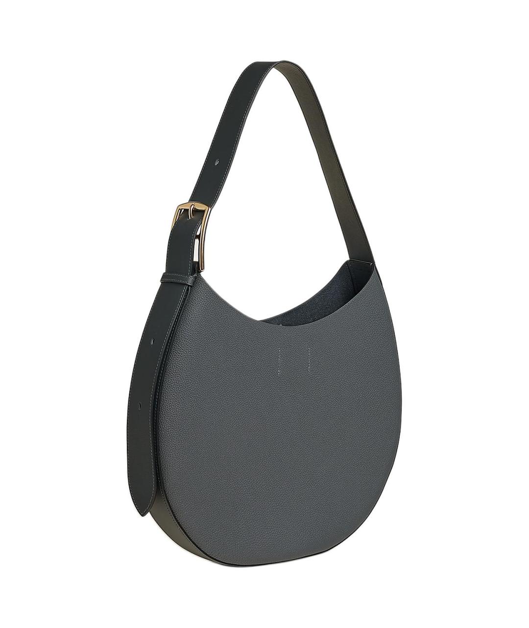 HERMES Серая кожаная сумка через плечо, фото 3