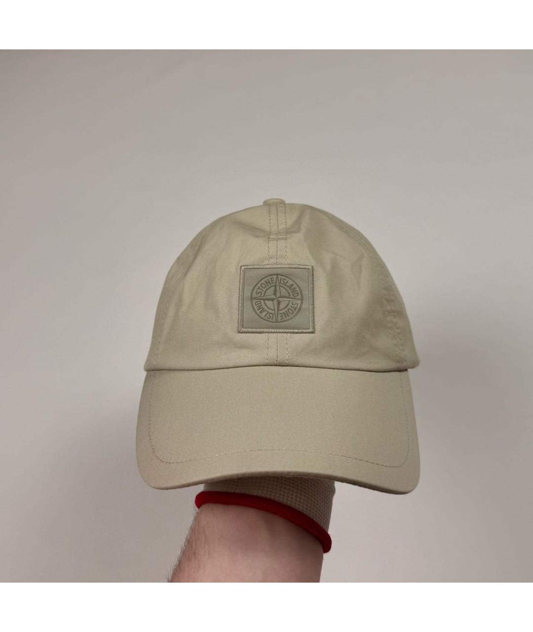 STONE ISLAND Бежевая кепка/бейсболка, фото 2