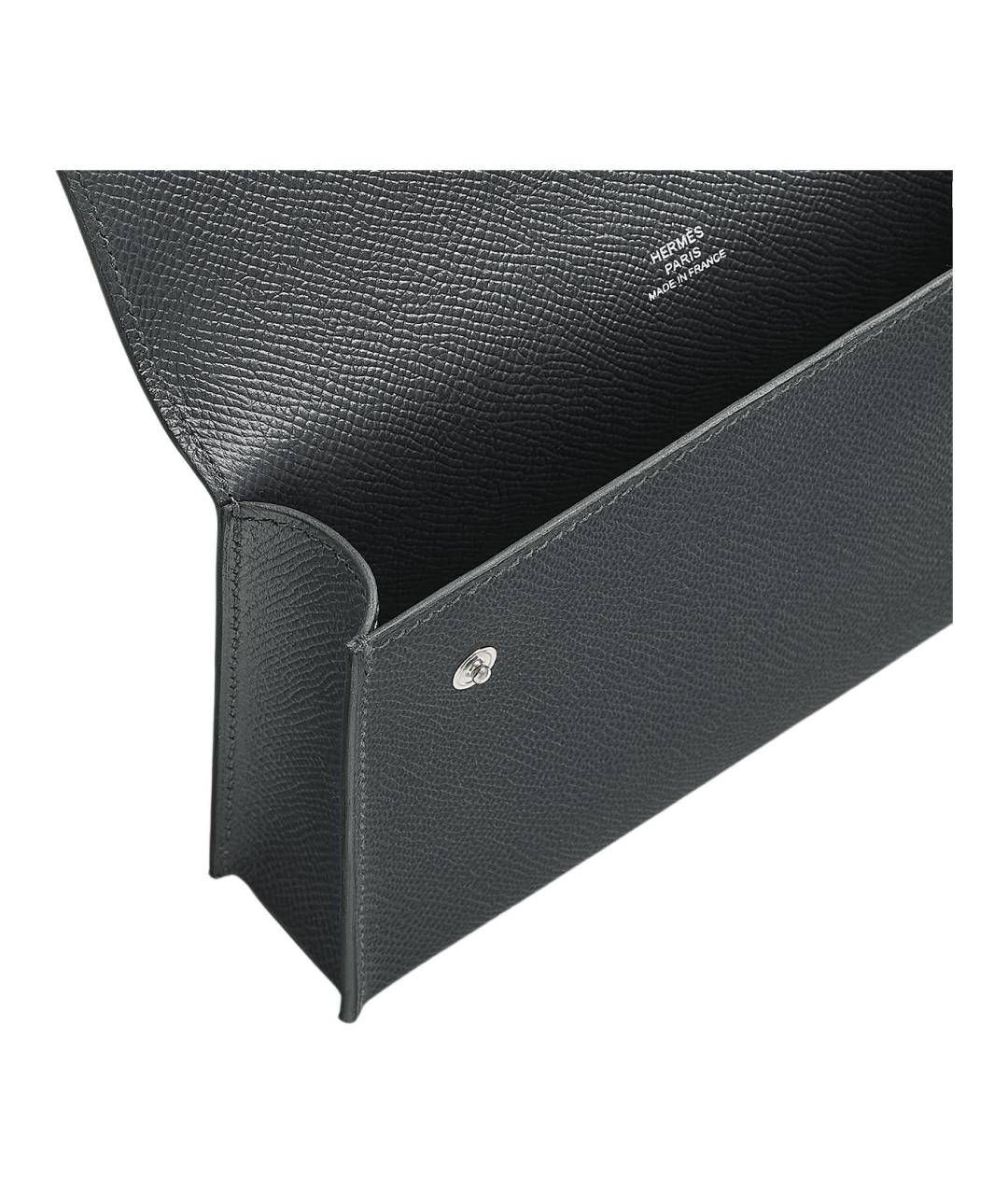 HERMES Серая кожаная сумка через плечо, фото 4