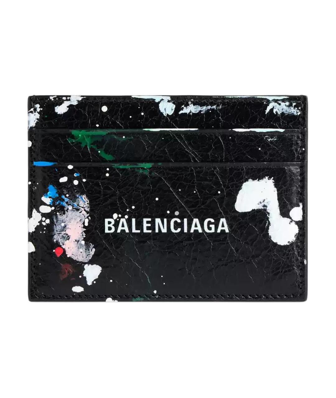 BALENCIAGA Черный кожаный кардхолдер, фото 1