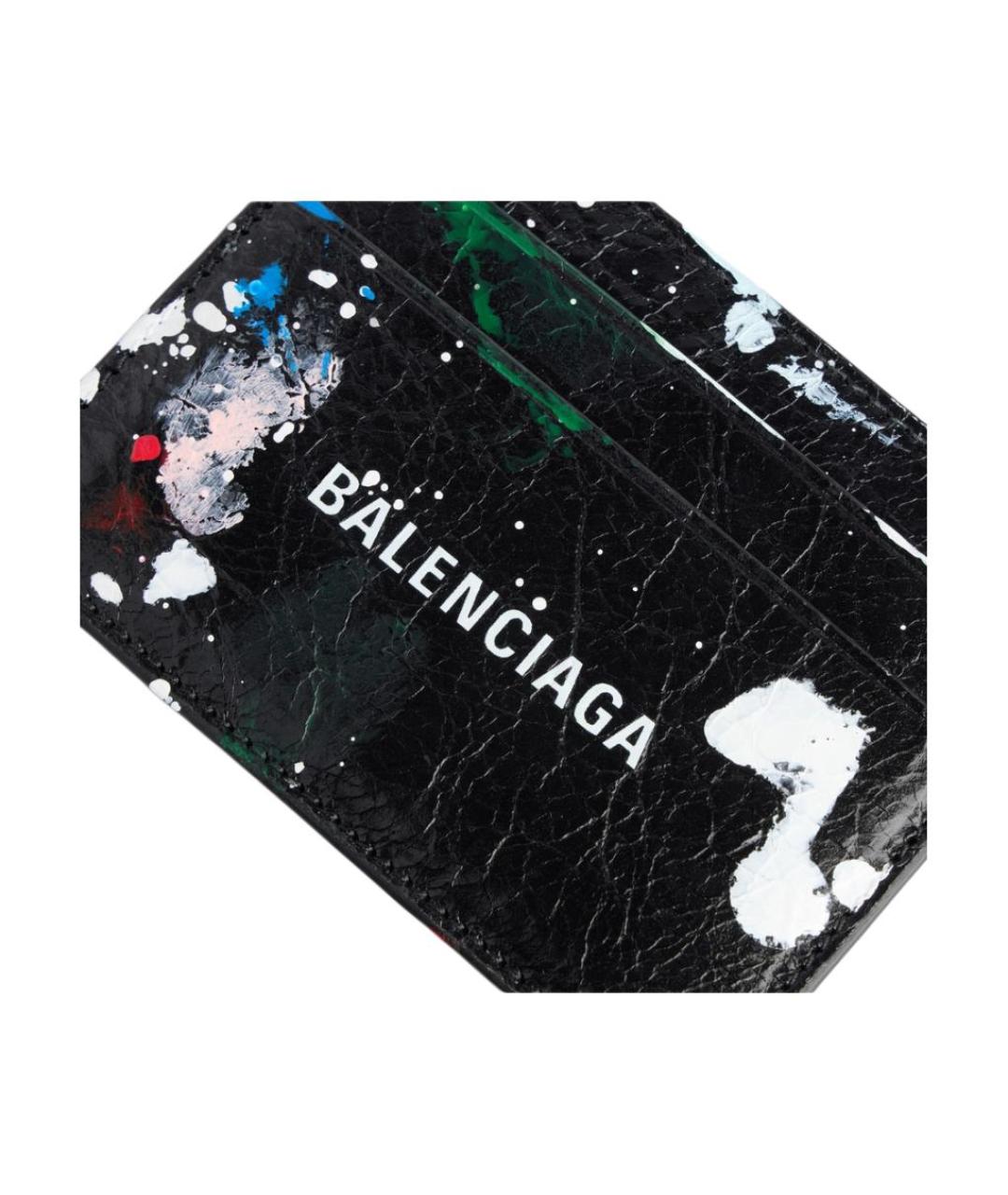 BALENCIAGA Черный кожаный кардхолдер, фото 4