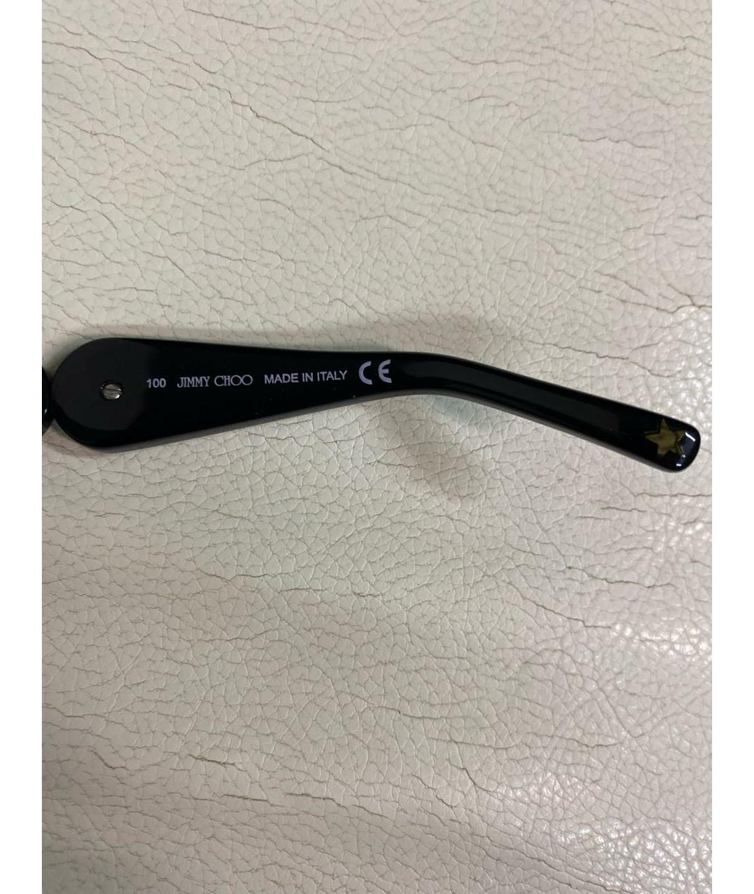 JIMMY CHOO Черные пластиковые солнцезащитные очки, фото 4