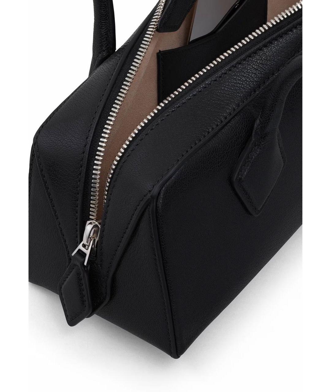 ALAIA Черная кожаная сумка с короткими ручками, фото 3