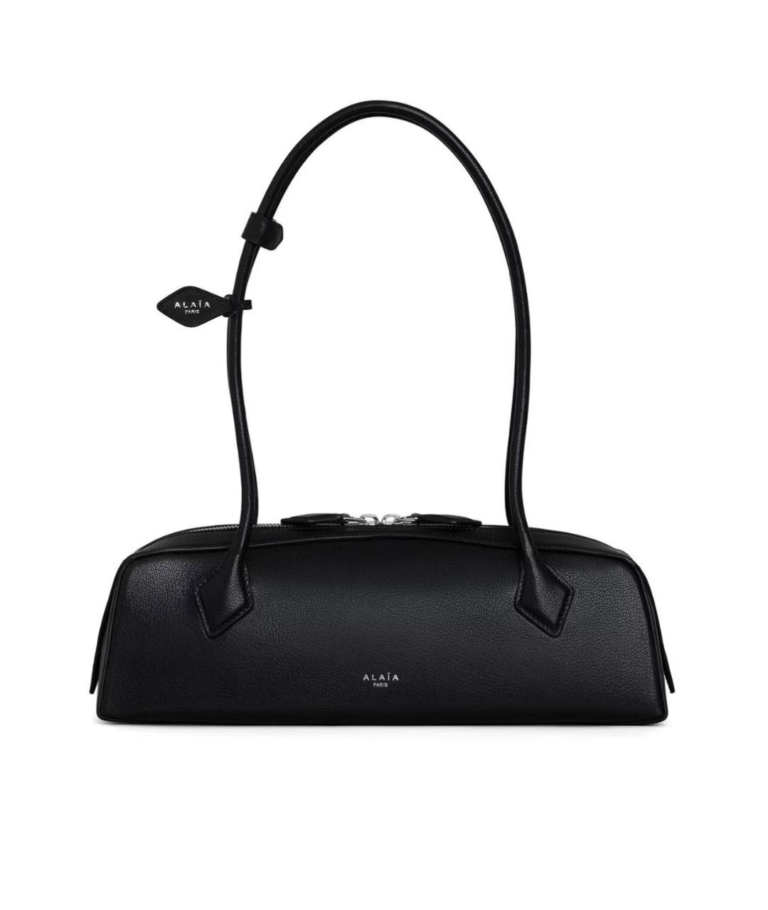 ALAIA Черная кожаная сумка с короткими ручками, фото 1