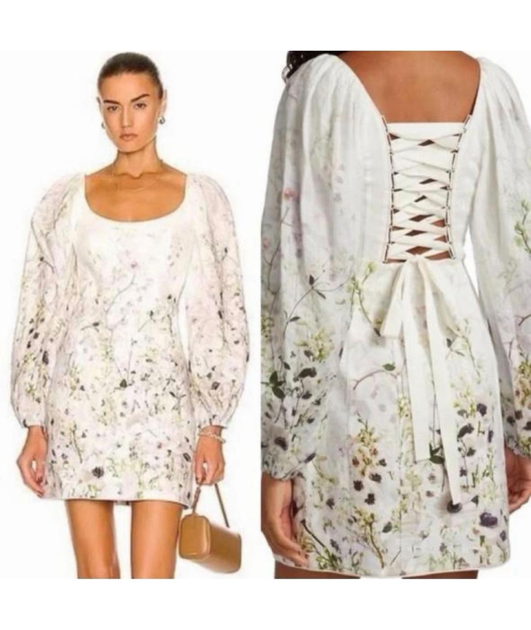 ZIMMERMANN Бежевое хлопковое повседневное платье, фото 4