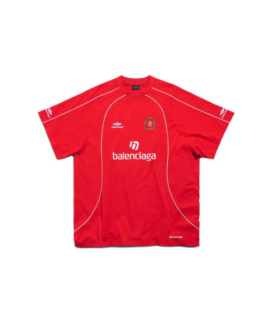 BALENCIAGA Красная футболка, фото 6