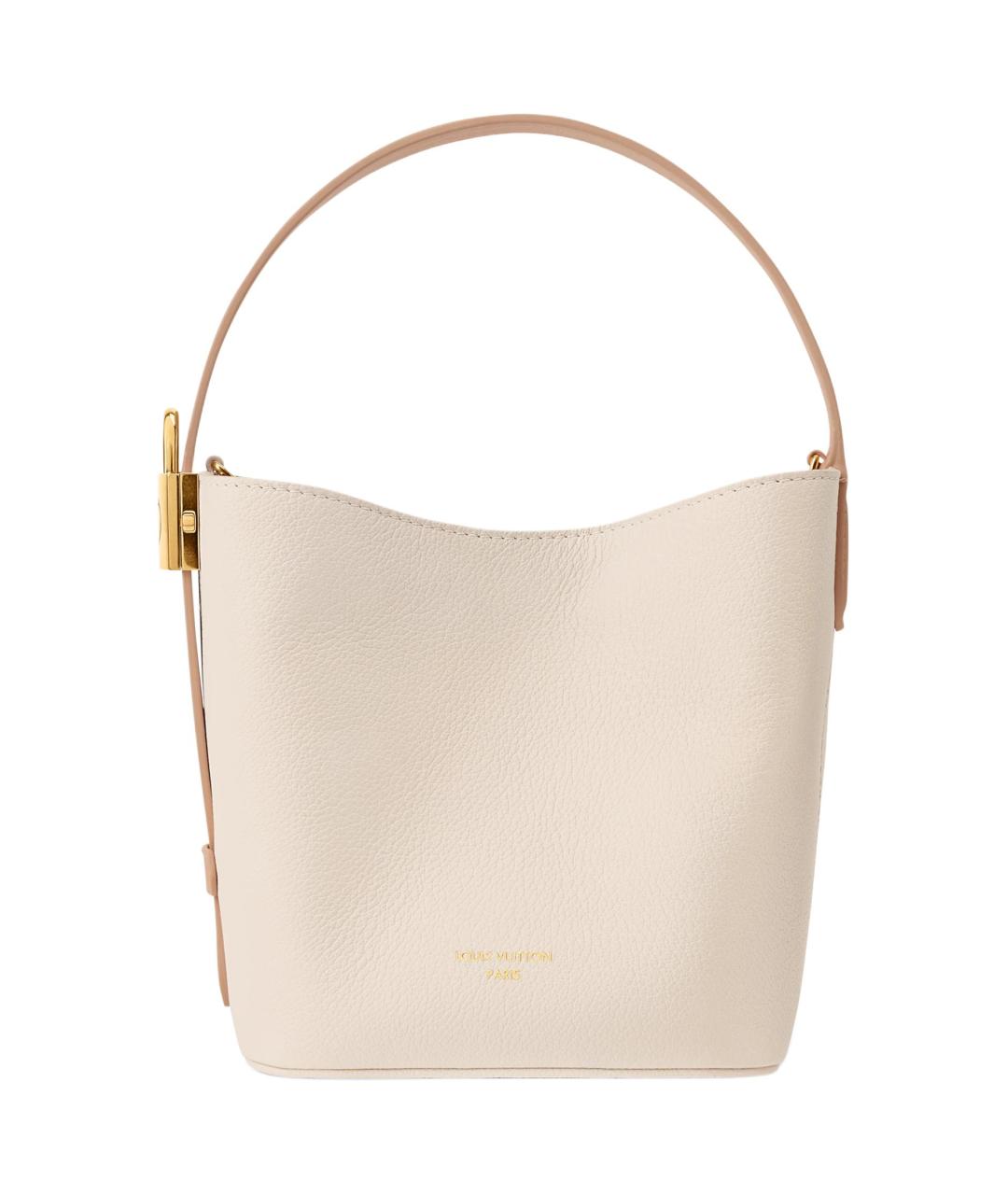 LOUIS VUITTON Бежевая кожаная сумка через плечо, фото 1