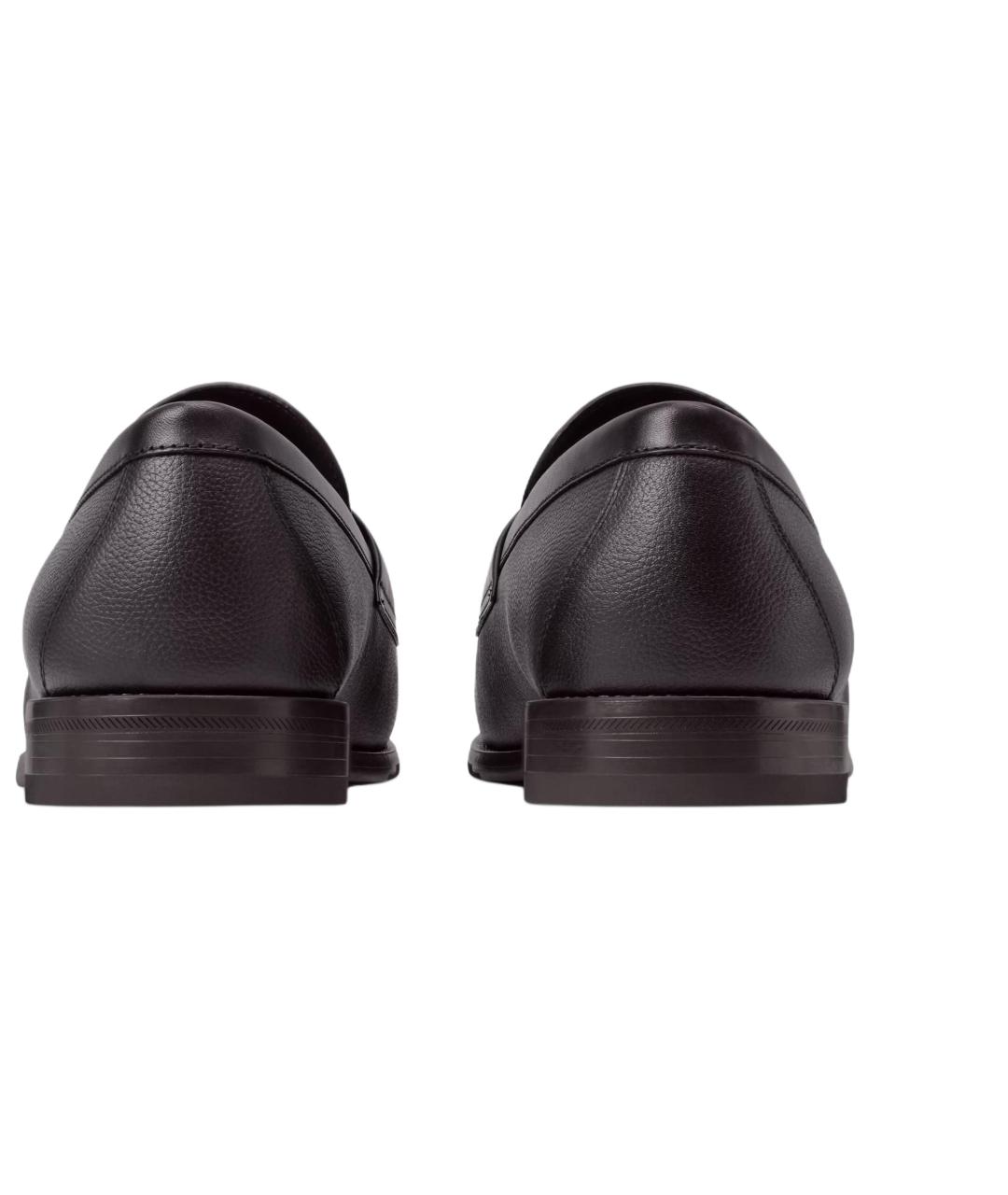 LOUIS VUITTON Коричневые кожаные лоферы, фото 5