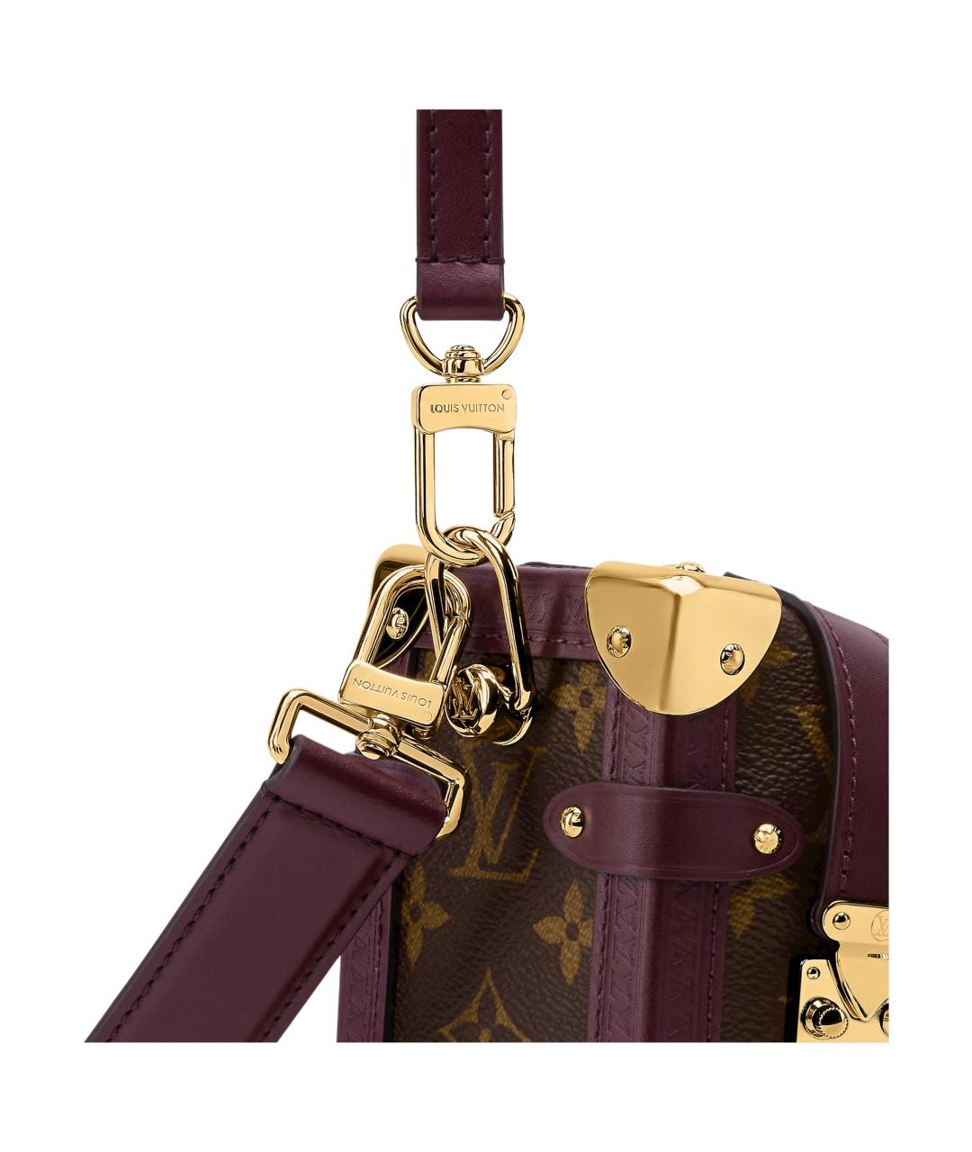LOUIS VUITTON Бордовая сумка через плечо из канвы, фото 5