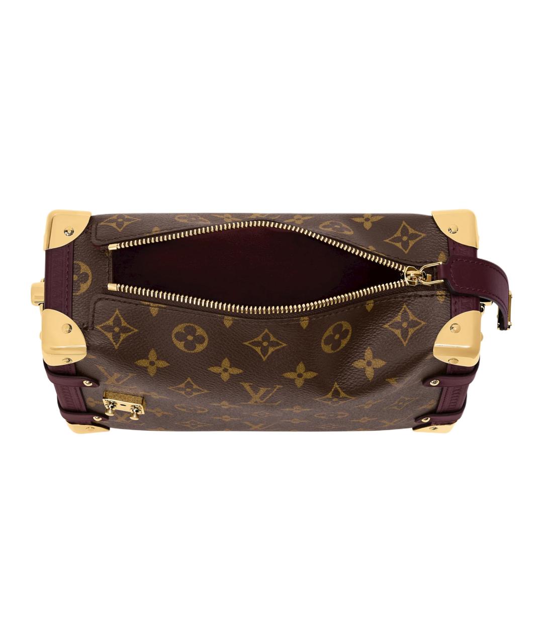 LOUIS VUITTON Бордовая сумка через плечо из канвы, фото 4