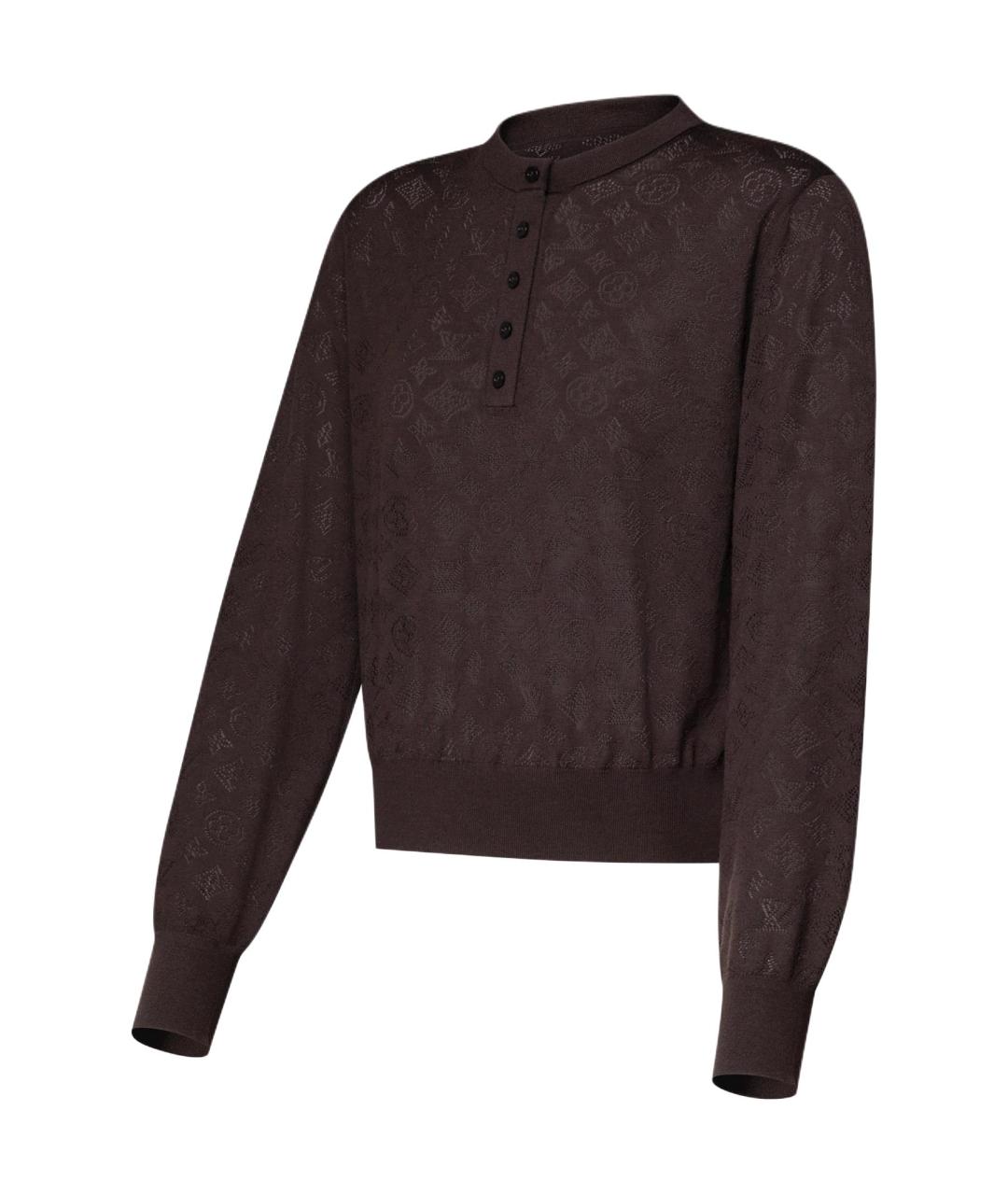 LOUIS VUITTON Коричневый джемпер / свитер, фото 3
