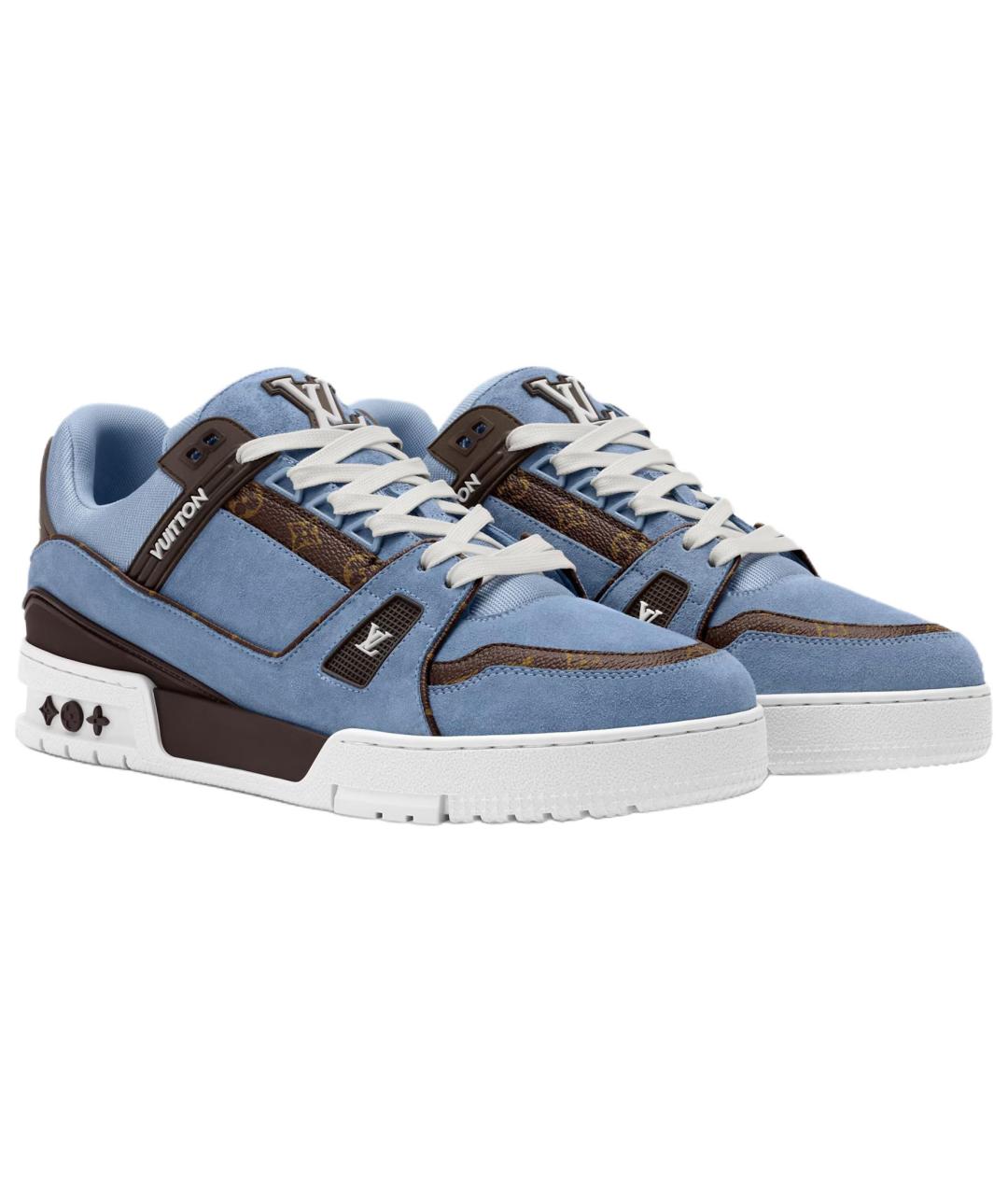 LOUIS VUITTON Синие низкие кроссовки / кеды, фото 3