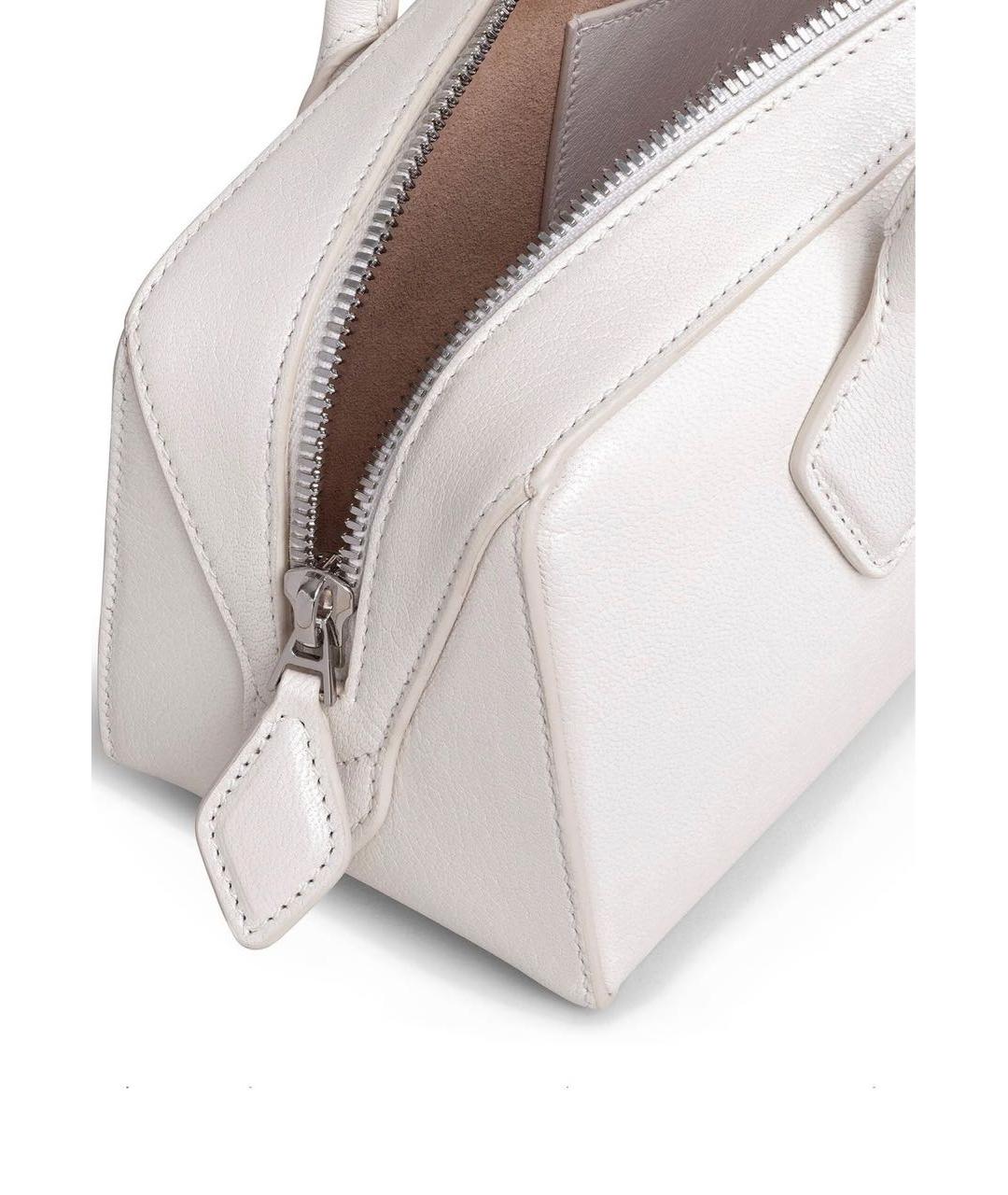 ALAIA Белая кожаная сумка с короткими ручками, фото 3