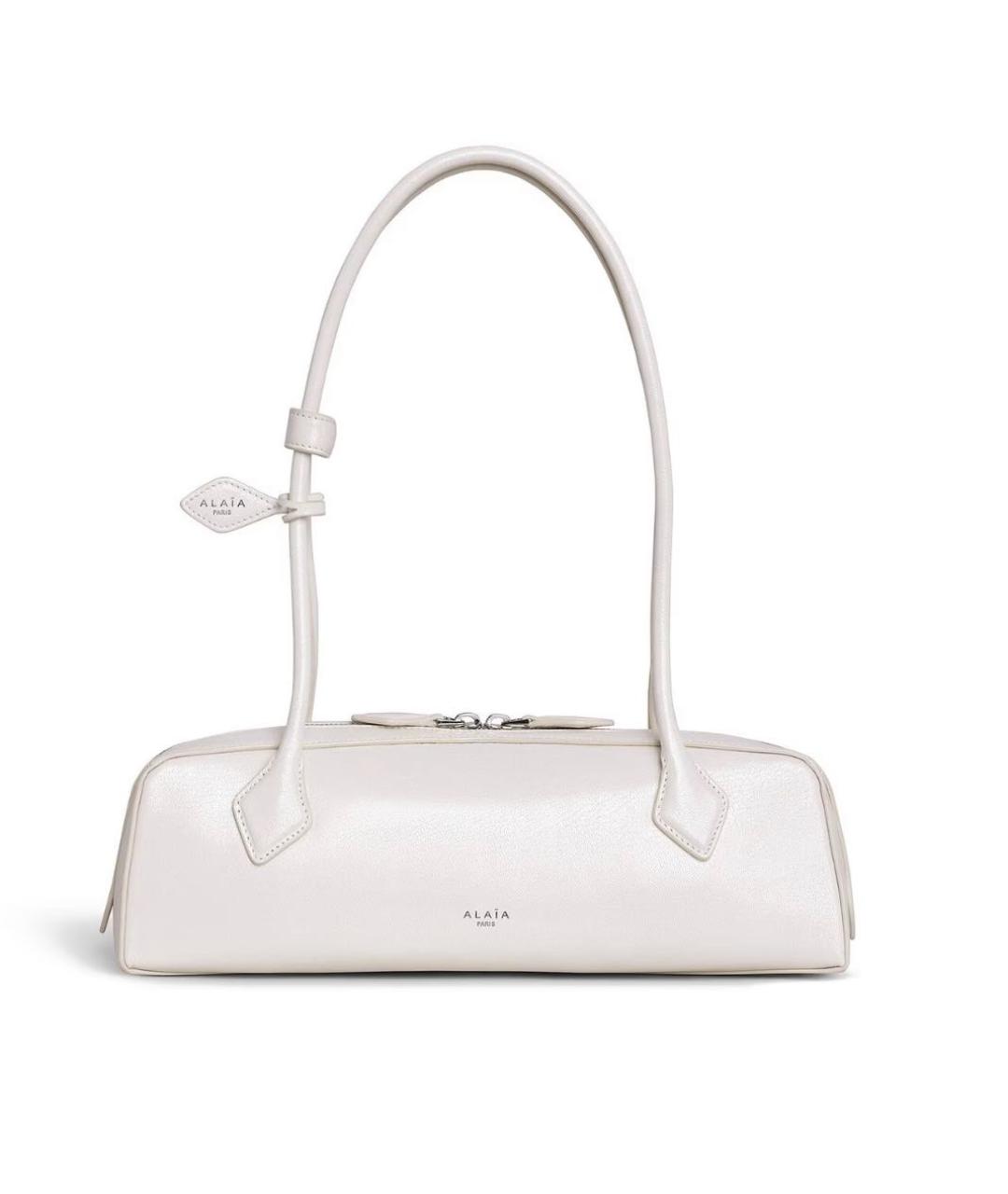 ALAIA Белая кожаная сумка с короткими ручками, фото 1