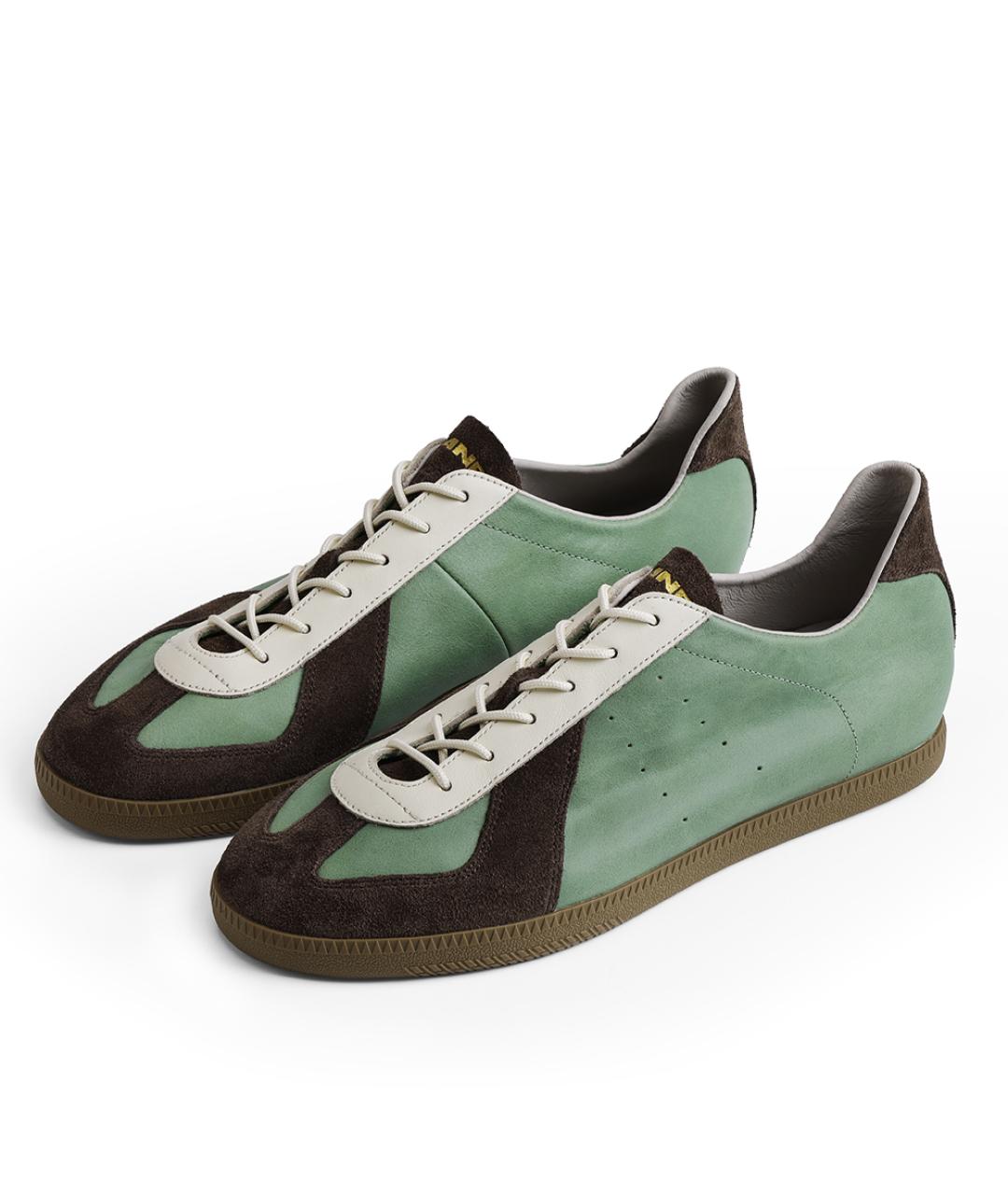 PANE Зеленые кожаные кеды, фото 3