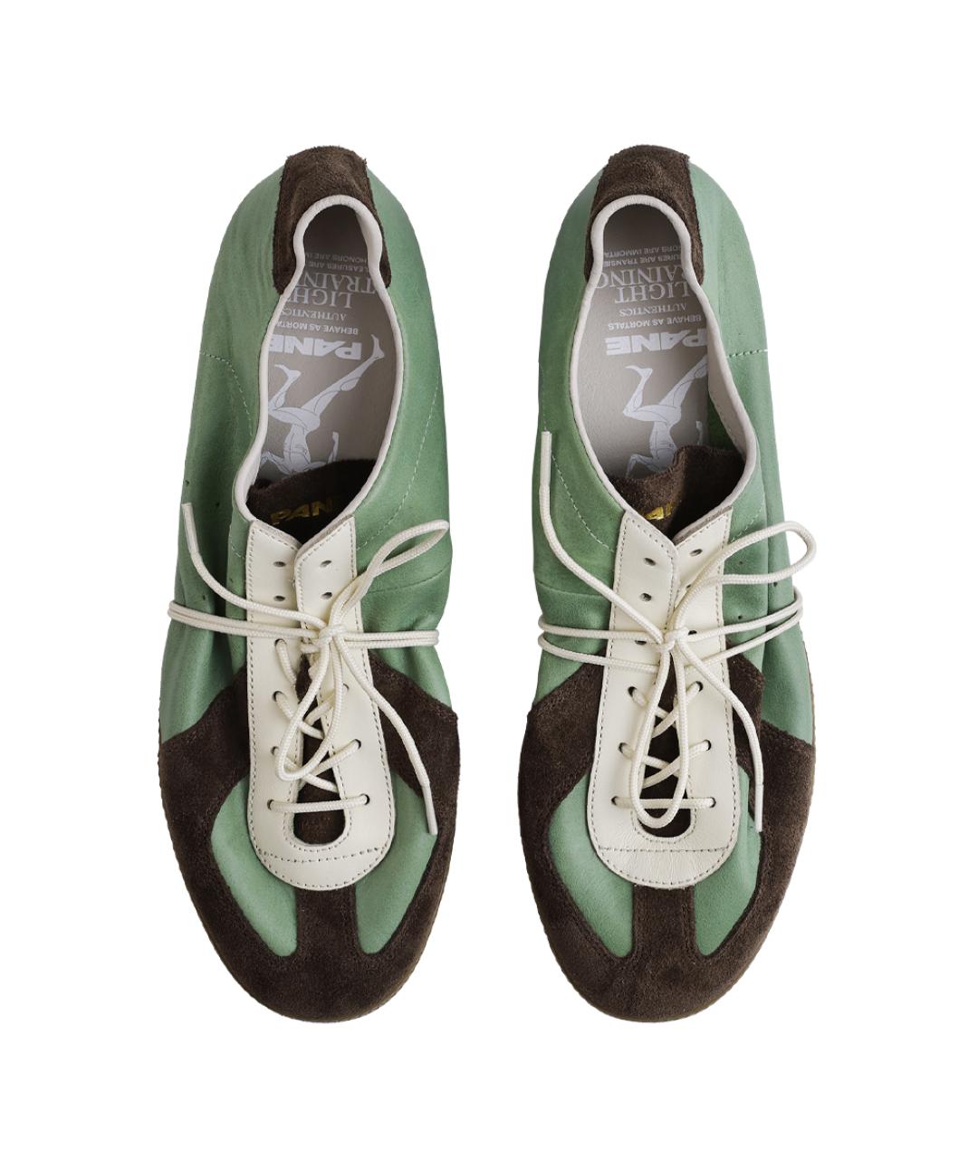 PANE Зеленые кожаные кеды, фото 4