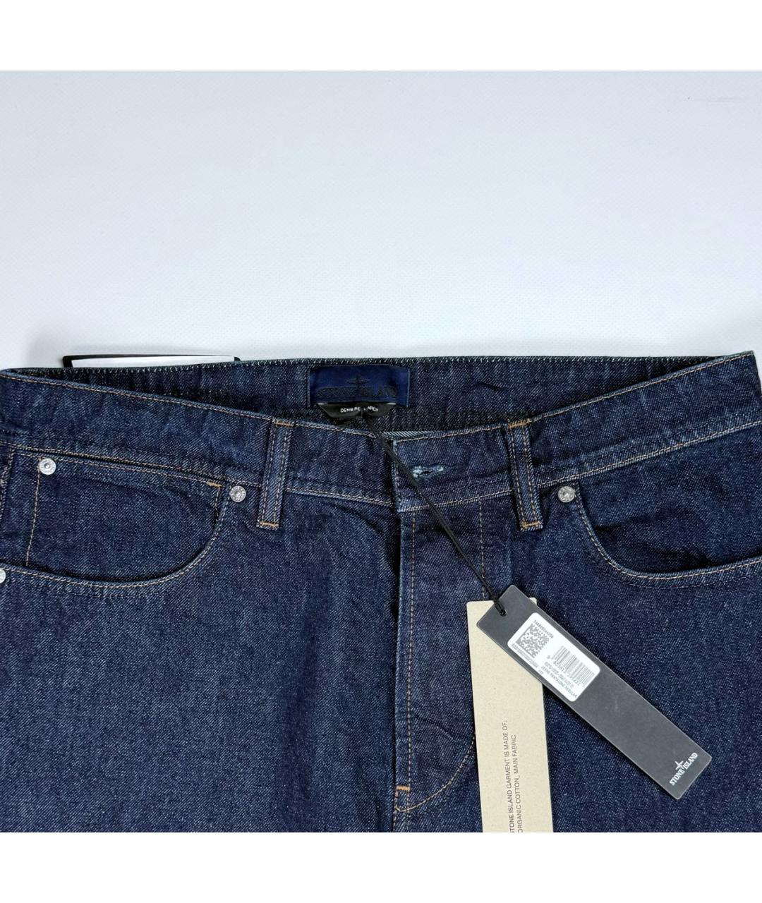 STONE ISLAND Темно-синие прямые джинсы, фото 3
