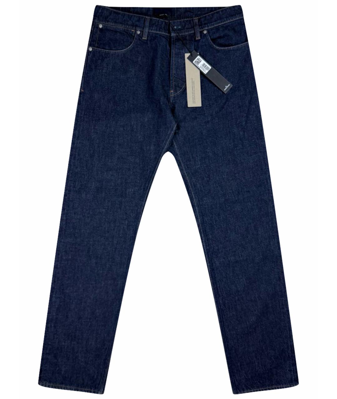 STONE ISLAND Темно-синие прямые джинсы, фото 1