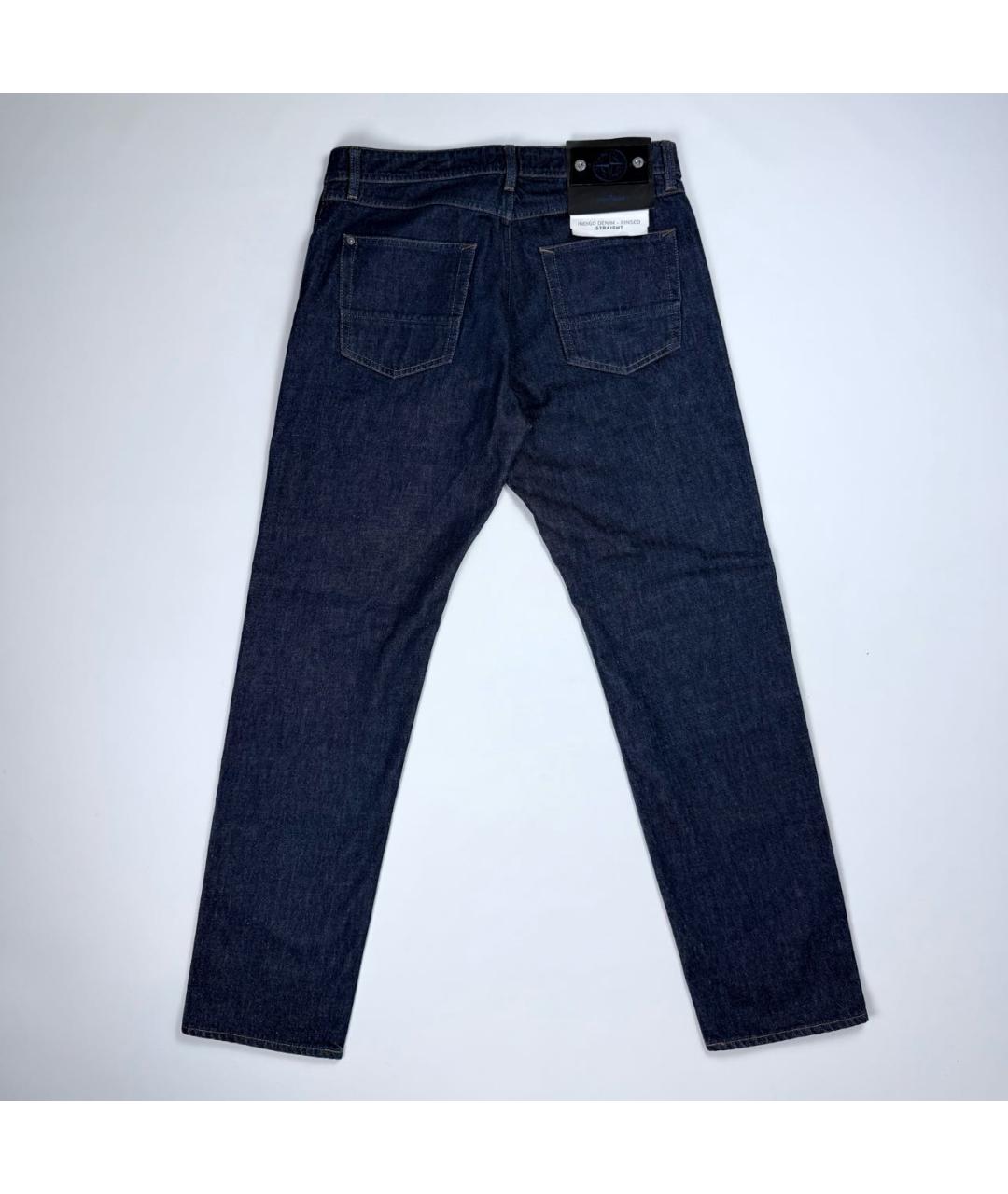 STONE ISLAND Темно-синие прямые джинсы, фото 2
