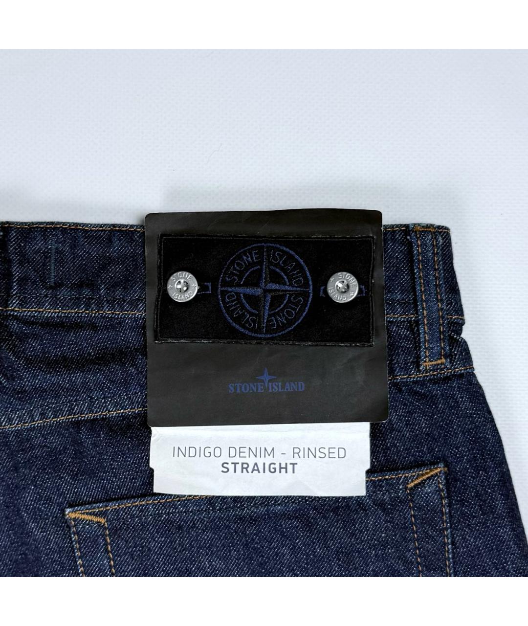STONE ISLAND Темно-синие прямые джинсы, фото 4