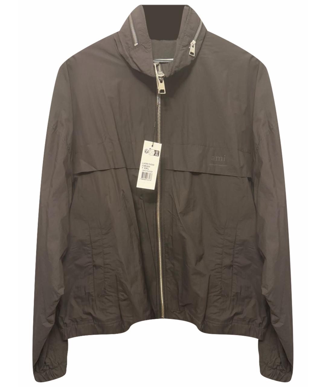 Ami Paris Коричневая полиэстеровая куртка, фото 1